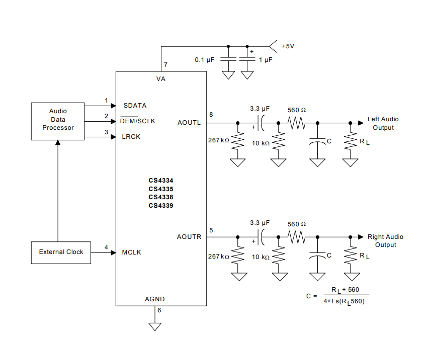 8-pin, 24-bit, 96 kHz stereo D/A converter | Heisener Electronics
